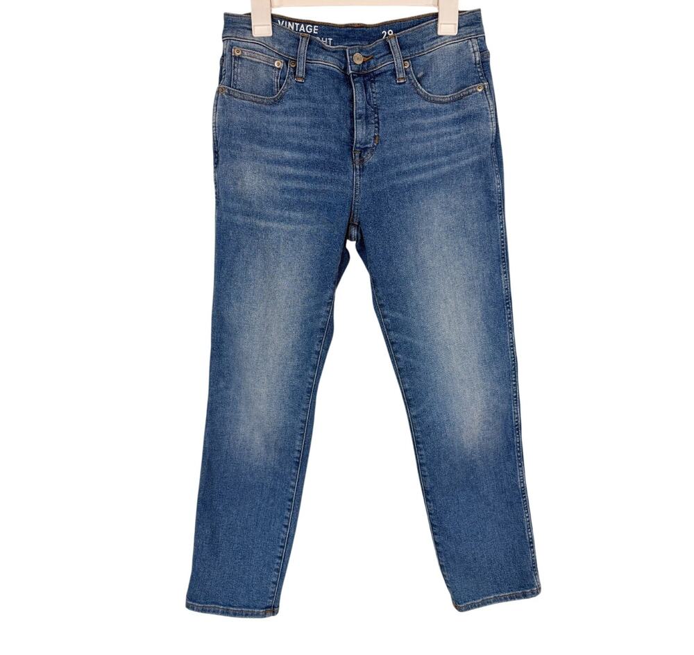 J.Crew Vintage Slim Straight Jeans Women’s 29 Ankle Length Cotton Hemp Stretch